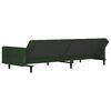 vidaXL 2-os. kanapa z poduszkami i podn&oacute;żkiem, ciemnozielona, aksamit