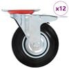 vidaXL 12 k&oacute;łek skrętnych, 125 mm