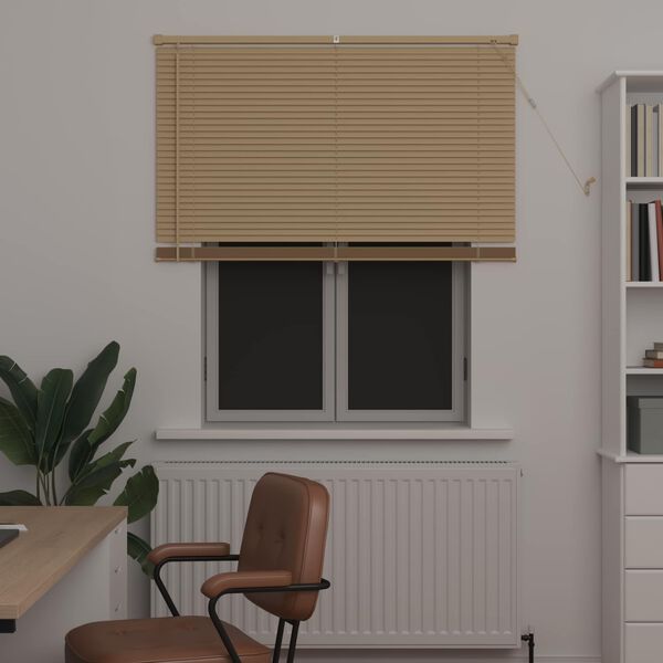 vidaXL Żaluzja wenecka Jasnobrązowy ze wzorem 150 x 110 cm PVC