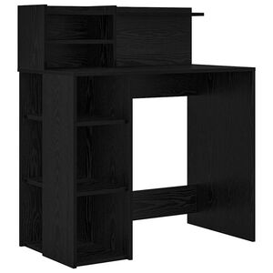 vidaXL Biurko Czarny Dąb Drewno inżynieryjne 90 x 48 x 101,5 cm