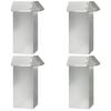 vidaXL Ogrodzenie ślimakowe 4 szt. 13,5 x 13,5 x 25 cm Stal ocynkowana