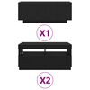 vidaXL Zestaw szafek RTV Ze LED Lights 3 pcs Czarny 260 x 35 x 40 cm