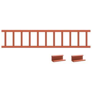 vidaXL Str&oacute;ż śniegu na dachu Czerwony 100 x 2,5 x 20 cm Stal