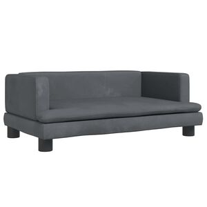 vidaXL Legowisko dla psa, ciemnoszare, 80x45x30 cm, aksamit