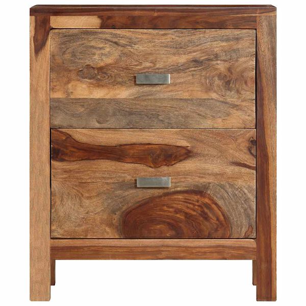vidaXL Szafka nocna z 2 szufladami, lite drewno akacjowe