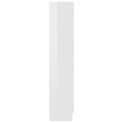 vidaXL Szafka na książki, biała, wysoki połysk, 82,5x30,5x150 cm