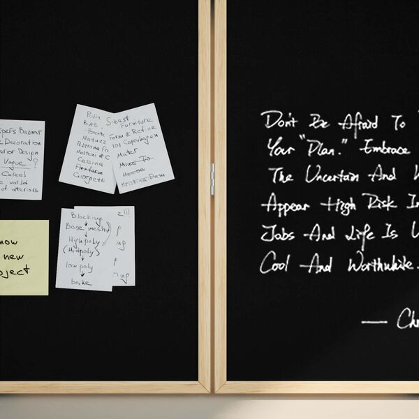 vidaXL Tablica informacyjna Czarny 80 x 80 x 1.4 cm