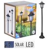 ProGarden Solarna latarnia ogrodowa LED, 18x83 cm, biało-czarna