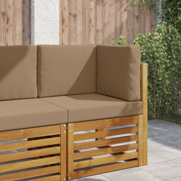 vidaXL Poduszka do sofy na zewnątrz 3 pcs Ciemnoszary Poliester