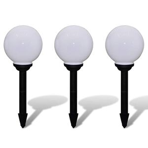 vidaXL Lampy do oświetlenia ścieżki, 3 szt, LED, 20 cm, ze szpikulcami