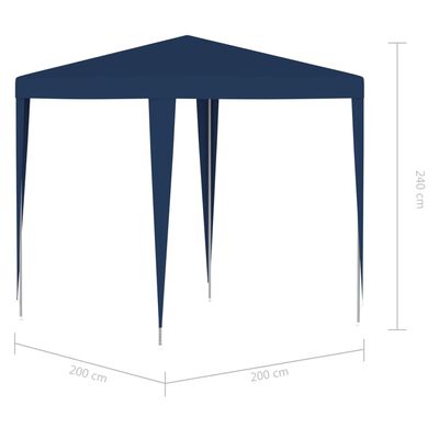 vidaXL Namiot imprezowy, 2x2 m, niebieski