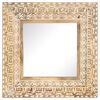 vidaXL Lustro w ręcznie rzeźbionej ramie, 50x50x2,6 cm, drewno mango