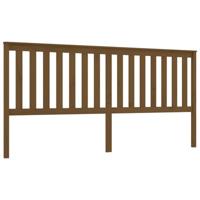 vidaXL Wezgłowie łóżka, miodowy brąz, 206x6x101 cm, drewno sosnowe