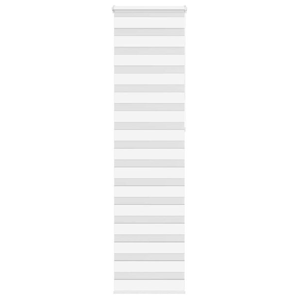 vidaXL Roleta zebra, biała, szerokość tkaniny 55,9 cm, poliester