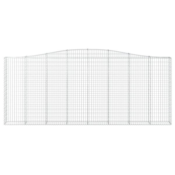 vidaXL Kosze gabionowe, 2 szt, 400x30x160/180 cm, galwanizowane żelazo
