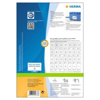 HERMA Etykiety samoprzylepne PREMIUM, 105x148 mm, 100 arkuszy A4