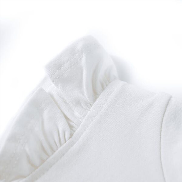 Koszulka dziecięca, z falbankami, ecru, 104