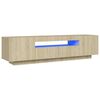 vidaXL Szafka TV z oświetleniem LED, kolor dąb sonoma, 160x35x40 cm