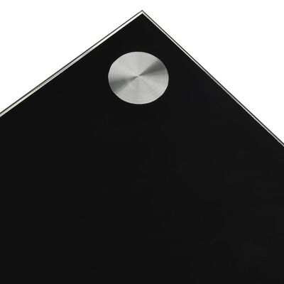 vidaXL Stolik kawowy, czarny, 110x43x60 cm, hartowane szkło