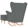 vidaXL Fotel z podn&oacute;żkiem, ciemnoszary, tkanina