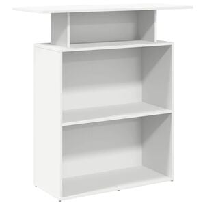 vidaXL Biurko recepcyjne białe 100x40x104 cm Drewno konstrukcyjne
