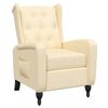 vidaXL Fotel rozkładany, kremowy, obity aksamitem