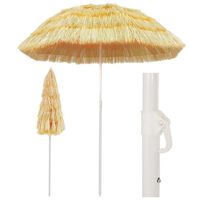 vidaXL Parasol plażowy w stylu hawajskim, naturalny, 180 cm