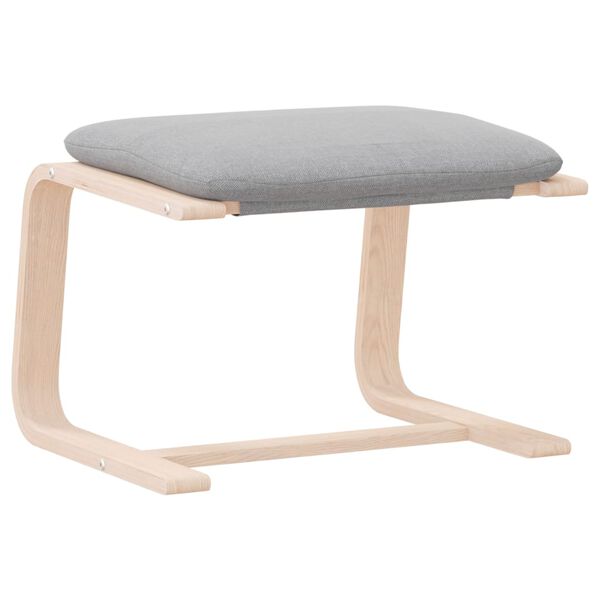 vidaXL Podn&oacute;żek, jasnoszary, 51x41x40 cm, tapicerowany tkaniną