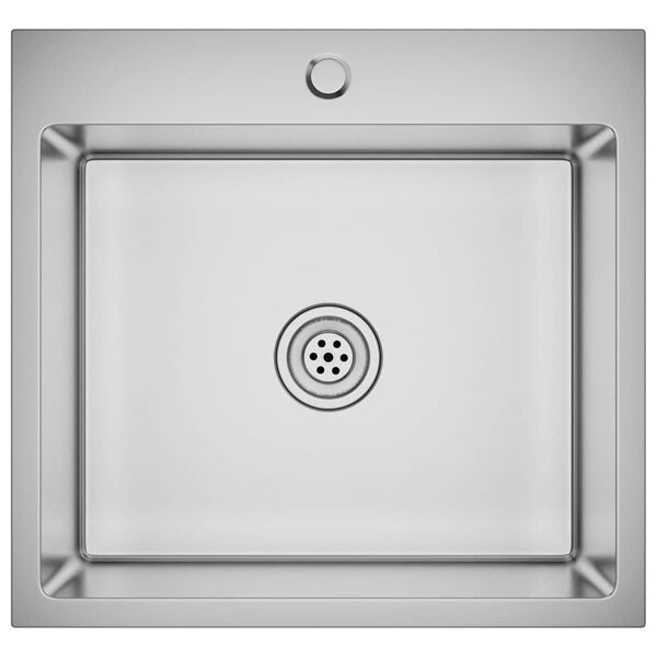 vidaXL Ręcznie robiony zlew kuchenny, stal nierdzewna
