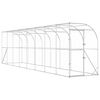 vidaXL Kurnik przy ścianie srebrny 600 x 150 x 215 cm Stal ocynkowana