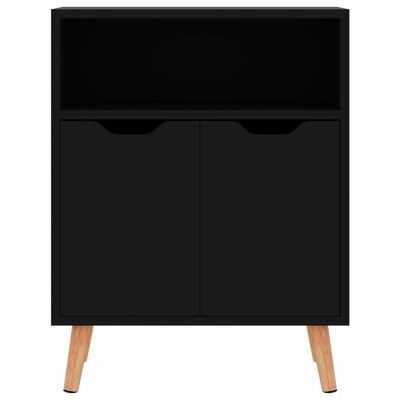 vidaXL Szafka, czerń z połyskiem 60x30x72 cm, materiał drewnopochodny