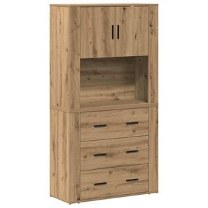vidaXL Highboard z szufladą Dąb rzemieślniczy 80 x 33 x 150 cm