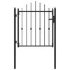 vidaXL Brama ogrodzeniowa ASTEN 100 x 100 cm Metal Czarny Zamykane