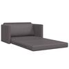 vidaXL Sofa Bed 110cm Szary Sztuczna sk&oacute;ra
