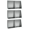 vidaXL Mur oporowy 6 szt. 40 x 12 x 50 cm Stal ocynkowana srebrny