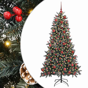 vidaXL Sztuczna choinka Zielony 180 cm PVC, plastik i stal