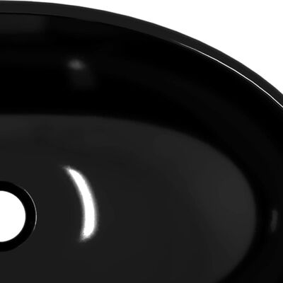 vidaXL Umywalka ze szkła hartowanego, 54,5x35x15,5 cm, czarna
