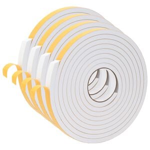 vidaXL Taśma samoprzylepna z pianki 4 szt. Biały 20mm x 5m Pianka CR