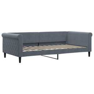 vidaXL Sofa z funkcją spania, ciemnoszara, 100x200 cm, aksamit