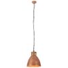 vidaXL Industrialna lampa wisząca, miedziana, żelazo i drewno, 46 cm