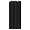 vidaXL Firany blackout z k&oacute;łkami 2 pcs Czarny 260 x 140 cm Poliester
