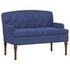 vidaXL Sofa dwuosobowa z guzikowym pikowaniem Niebieski policyjny
