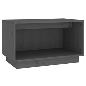 vidaXL Szafka pod telewizor, szara, 60x35x35 cm, lite drewno sosnowe