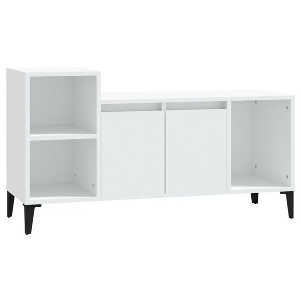 vidaXL Szafka pod TV, biała, 100x35x55 cm, materiał drewnopochodny