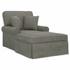 vidaXL Chaise Lounge z Fartuszkiem 3 szt. Jasnoszary 91 x 157 x 91 cm
