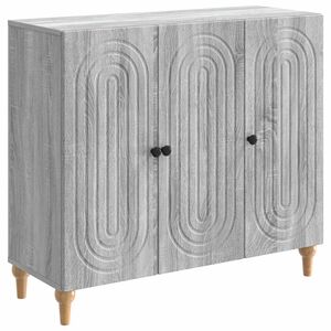vidaXL Bufet Szary Sonoma 89 x 34,5 x 80 cm Drewno inżynieryjne