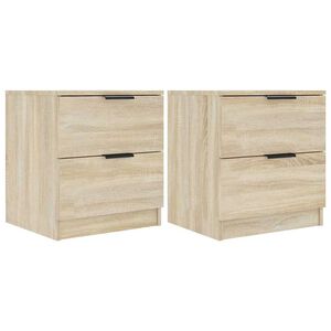 vidaXL Szafki nocne, 2 szt., dąb sonoma, materiał drewnopochodny