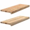 vidaXL Parapety 2 szt., surowe, 70x25x2 cm, lite drewno dębowe