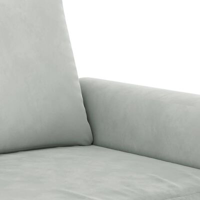vidaXL 3-cz. komplet wypoczynkowy z poduszkami, jasnoszary, aksamit