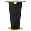 vidaXL Stolik barowy, czarny, 60x60x110 cm, rattan PE i lita akacja